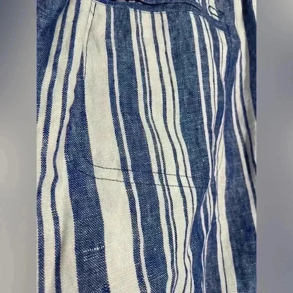 Vineyard Vines Blue and White All Linen Sailing Stripe Pull-On Pants Size XS - Picture 9 of 14